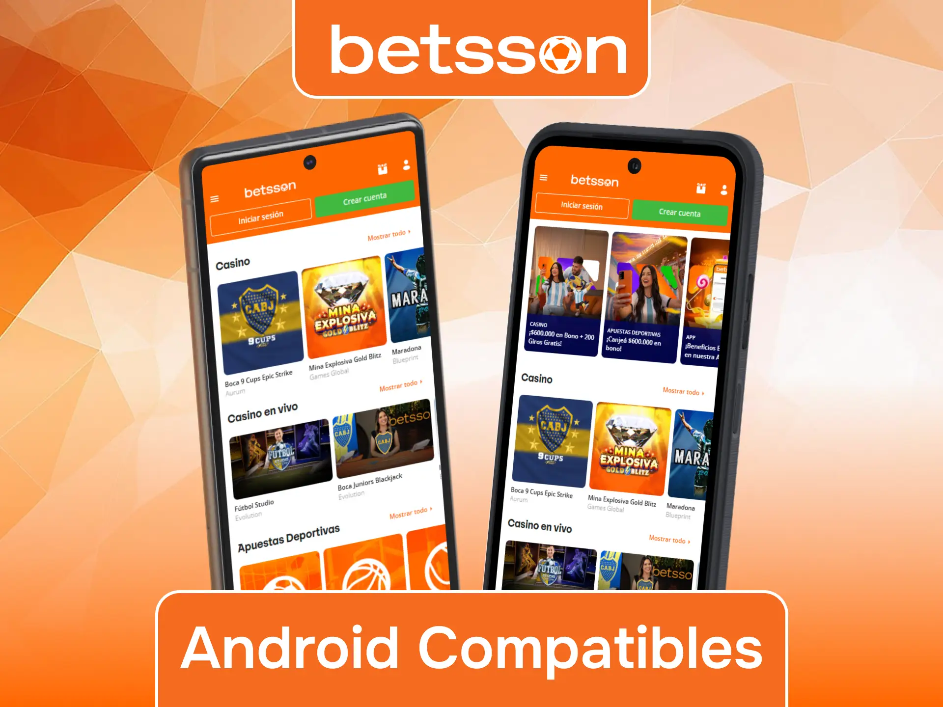 Consultá qué dispositivos Android son compatibles con la app de Betsson.