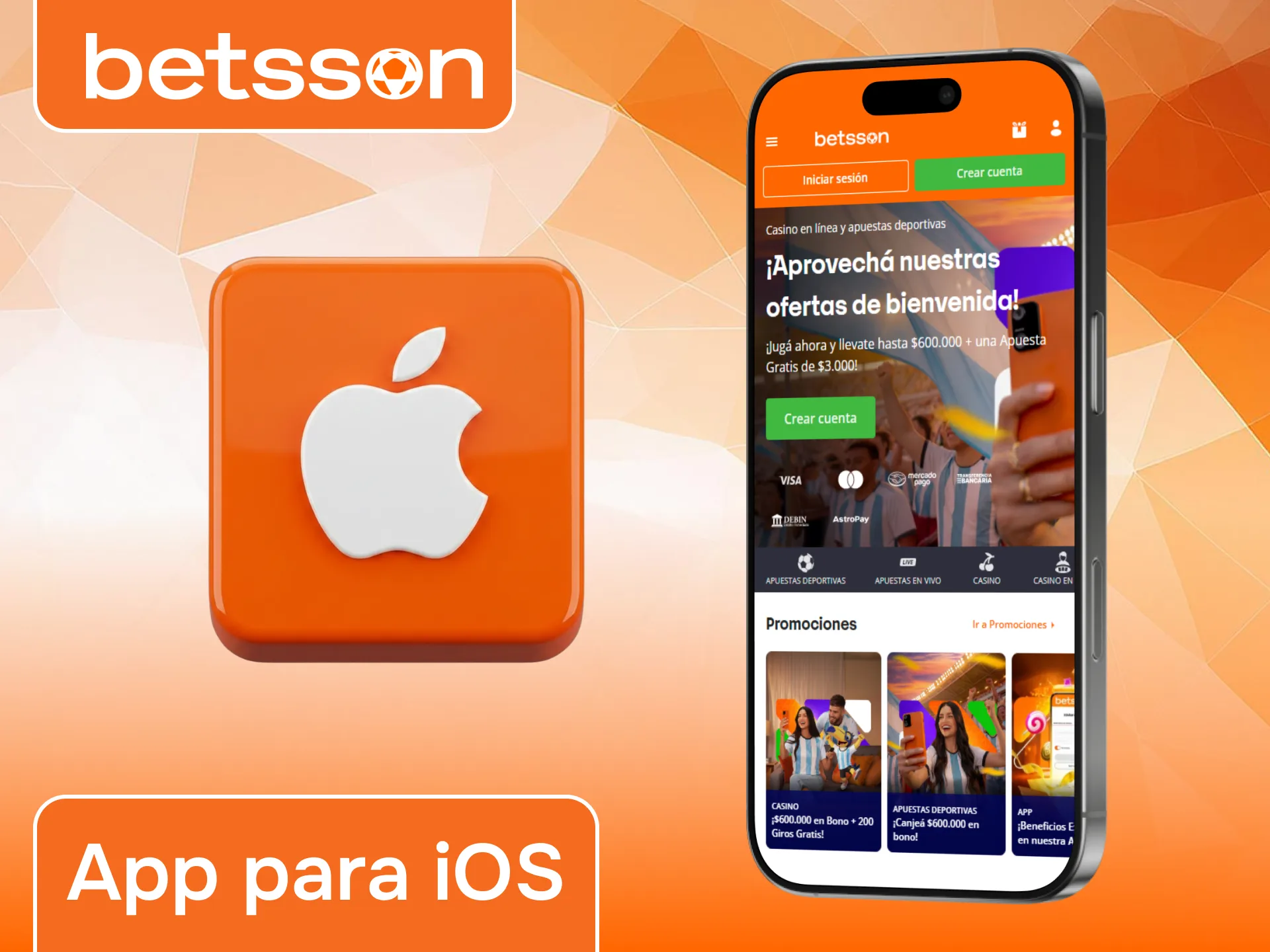Disfrutá de la app de Betsson en iPhone y iPad.