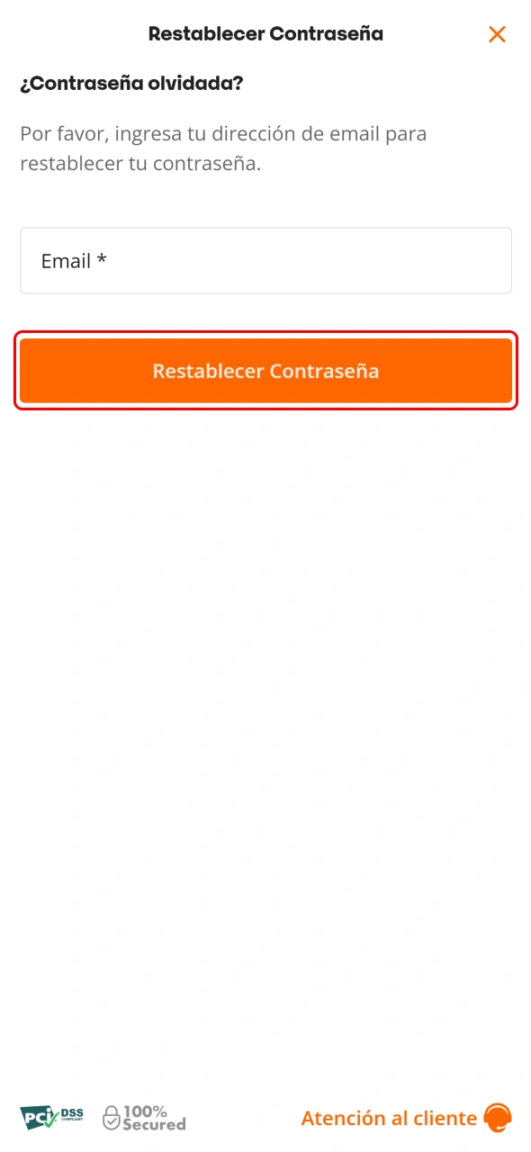 Revisá tu bandeja de entrada para encontrar el mensaje de recuperación de Betsson.