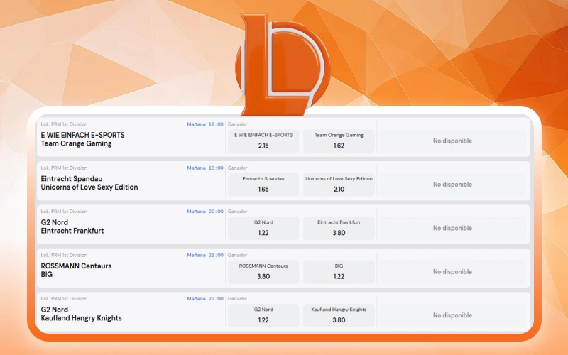 Seguí las principales ligas de League of Legends con Betsson.