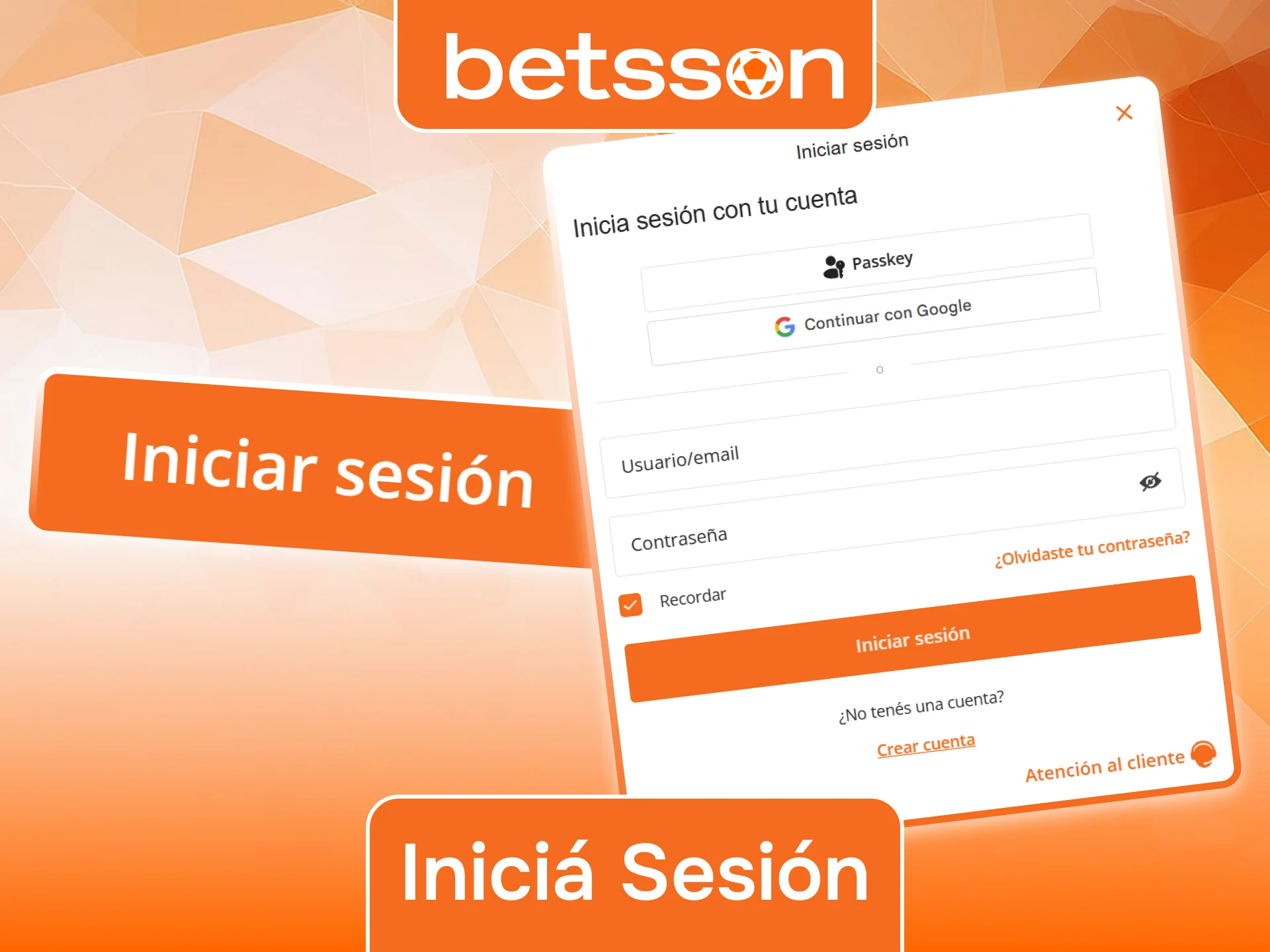 Iniciá sesión en tu cuenta de Betsson para acceder a todas las funciones.