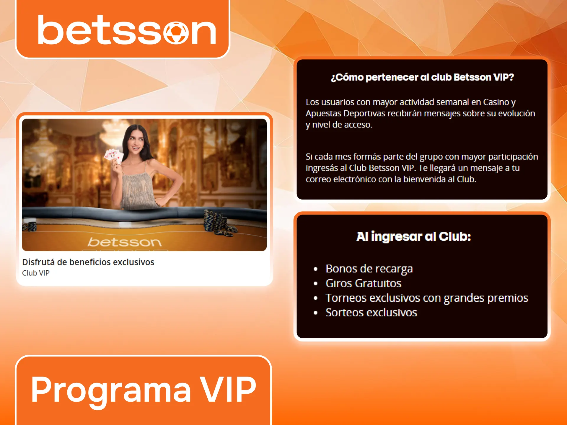 Descubrí las recompensas y beneficios del programa VIP de Betsson.